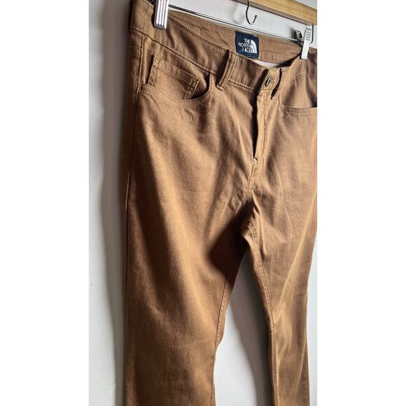The North Face Womens Sz 6 Cotten Blend Lightweight Brown Straight Stretch Pants - Picture 3 of 9